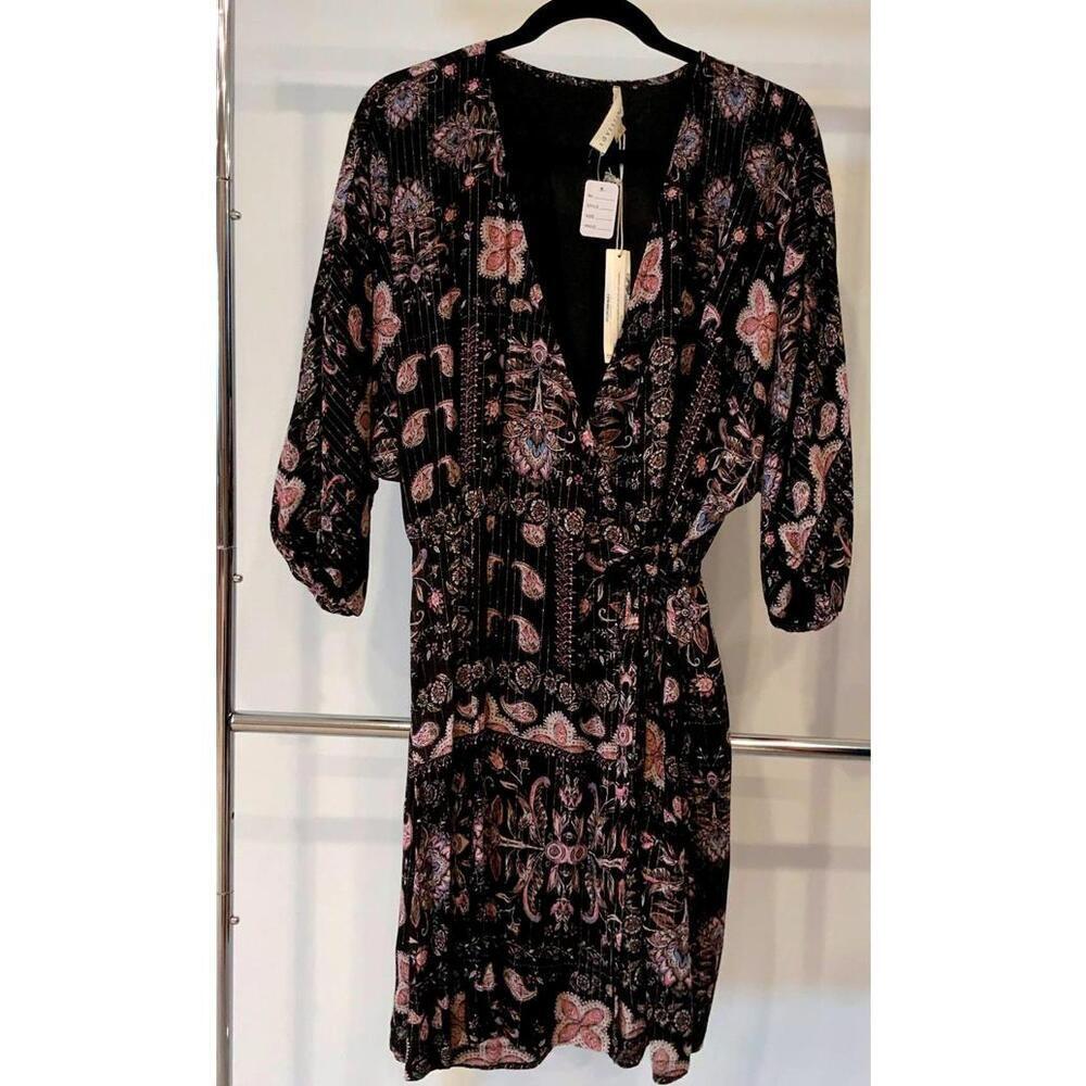 Lovestitch Floral Print Dress with Belt, Size L
